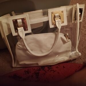 Stylish White Transparent Tote Bag
